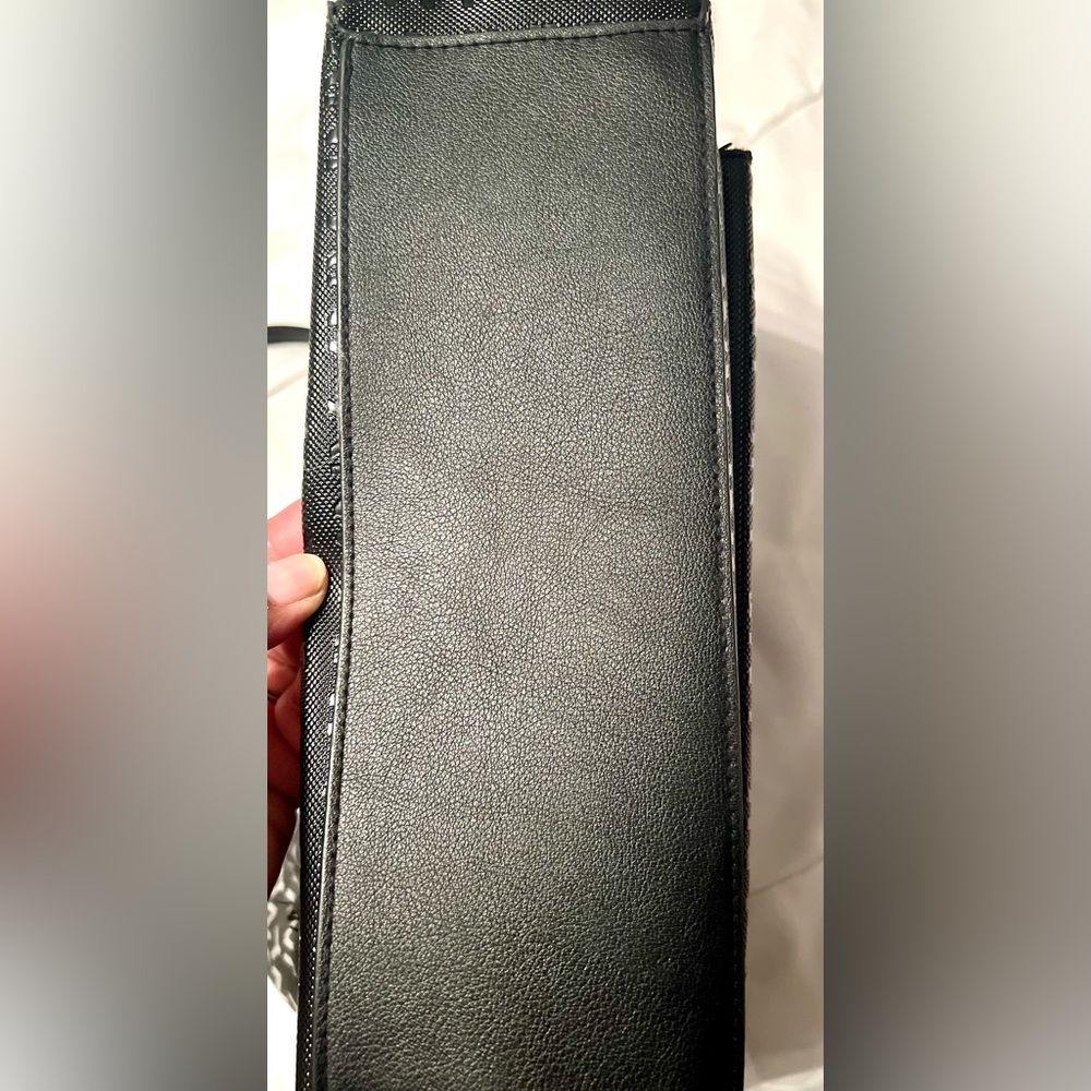Jones New York Black Embossed Logo Tote with Front Pocket - Picture 6 of 7
